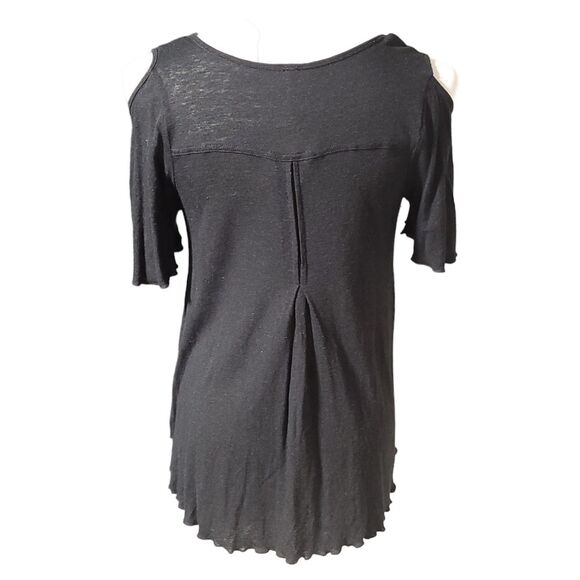 Free People Bittersweet Cold Shoulder Tee*Black* XSmall - Picture 4 of 12